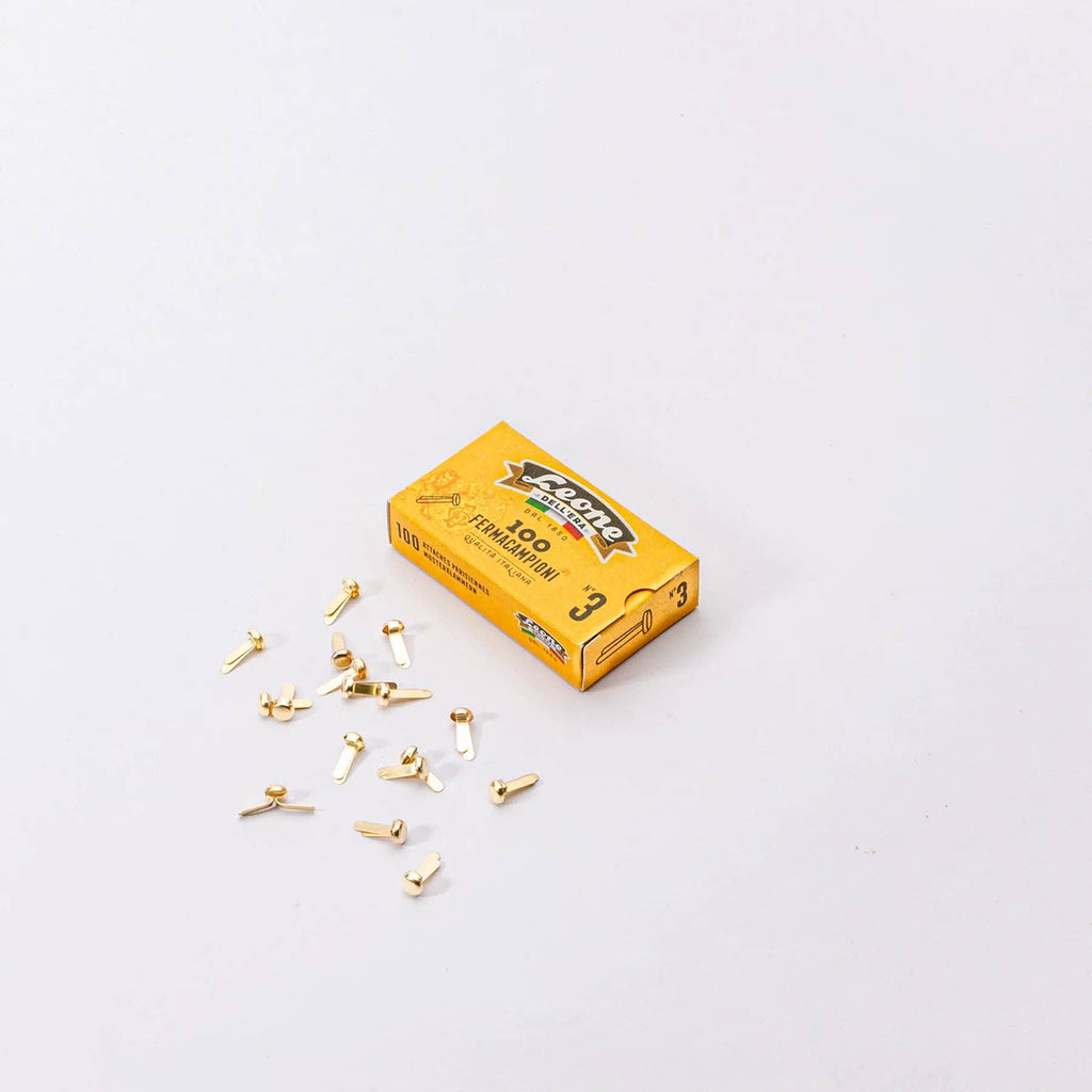 Dell'Era Leone Brass plated Paper Fasteners (Box of 100)-Full Stop