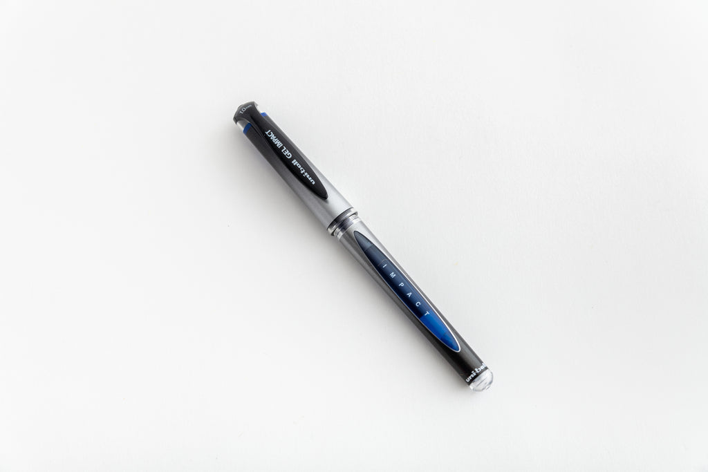 Uni-Ball UM-153S Signo Impact Gel Blue Rollerball Pen-Full Stop