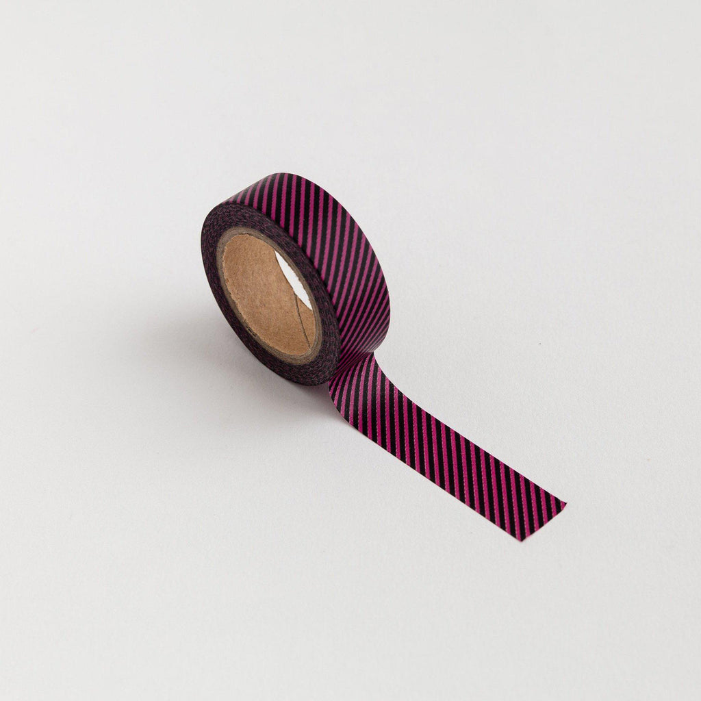 Blackcurrant Liquorice Stripe Washi Tape-Full Stop