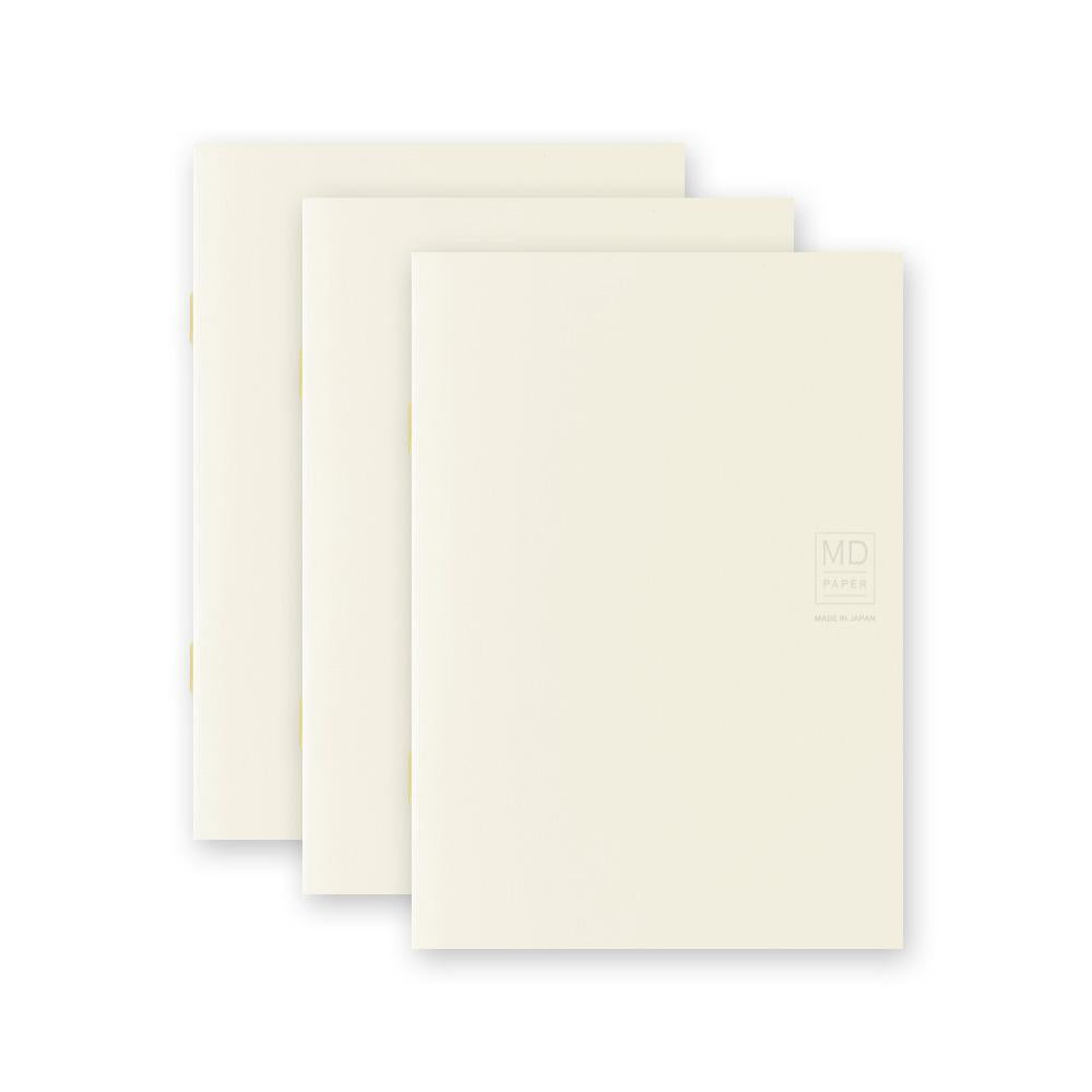 MD Paper Light Notebook A5 Blank/Plain 3 Pack-Full Stop