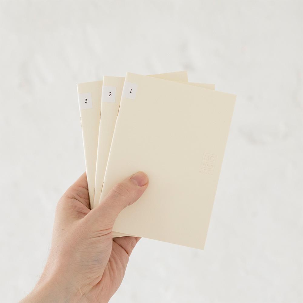 MD Paper Light Notebook A5 Blank/Plain 3 Pack-Full Stop