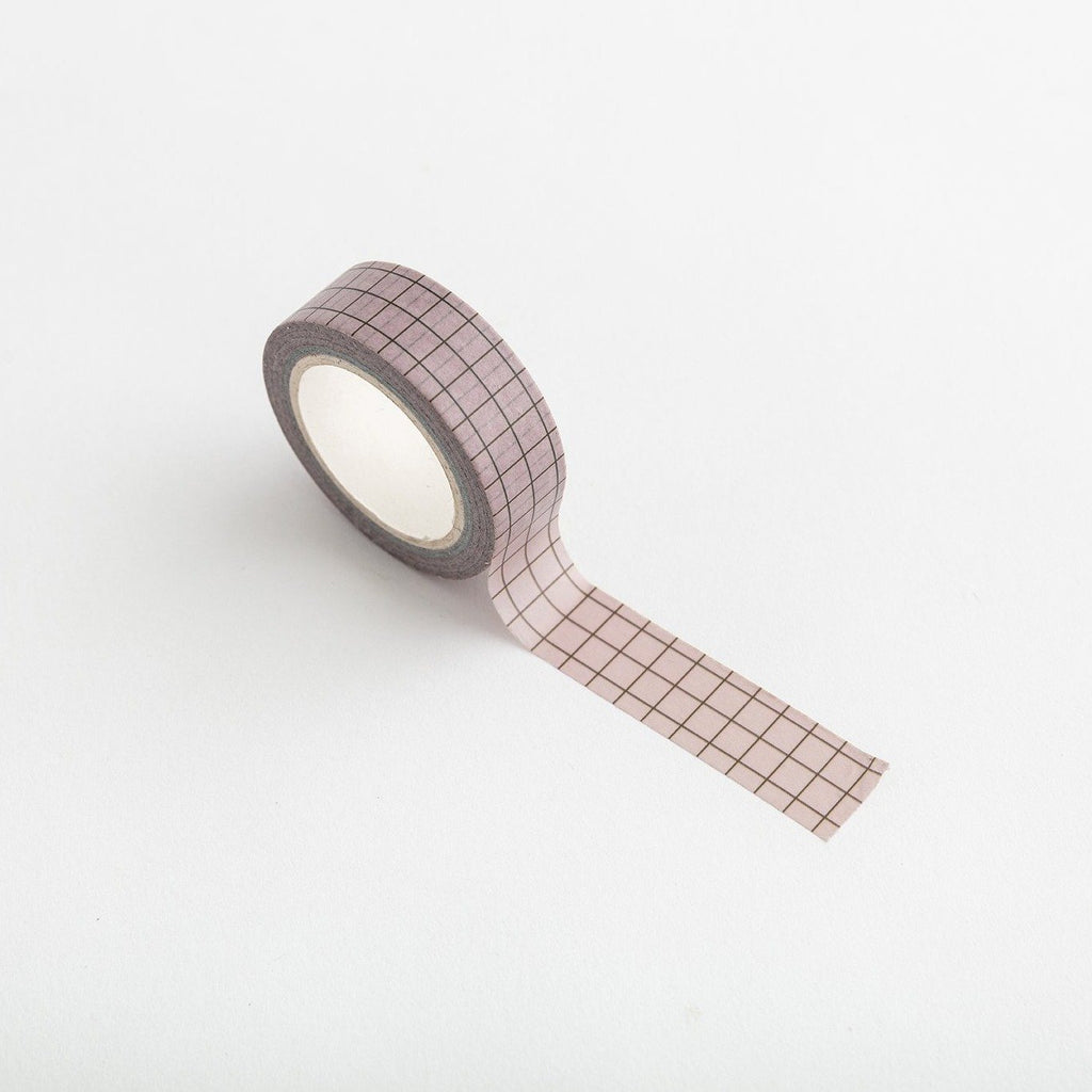 Pink & Mushroom Check Washi Tape-Full Stop