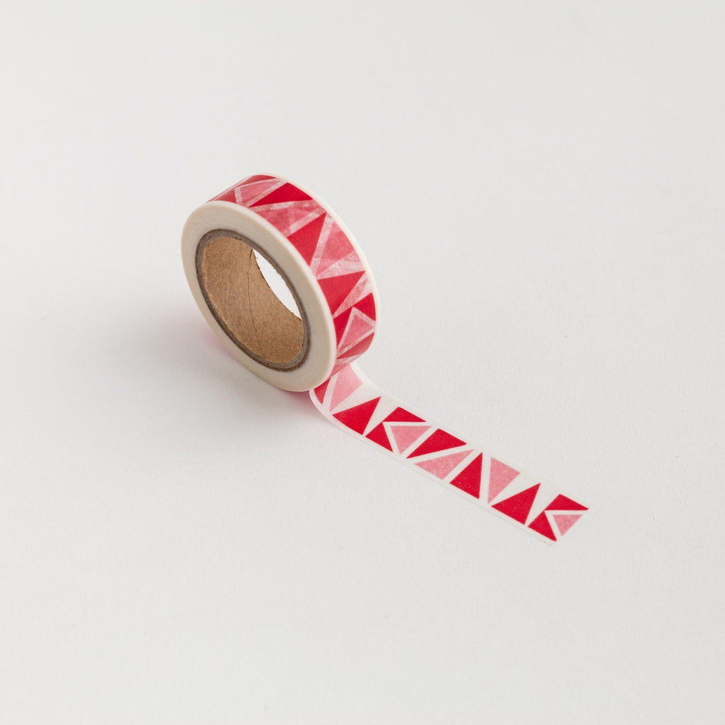 Red & Pink Triangles' Washi Tape-Full Stop