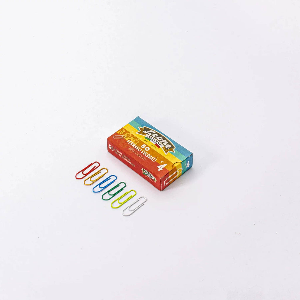 Dell'Era Multicolour paperclips (box of 50)-Full Stop